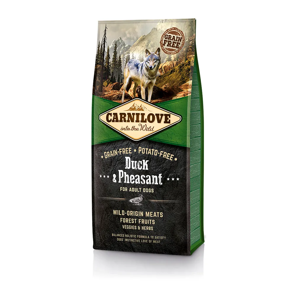 Carnilove Duck & Pheasant, Koiran kuivaruoka, Adult, Viljaton, 12 kg