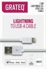 Grateq USB-A - MFi Lightning - cable, 1.5m, White