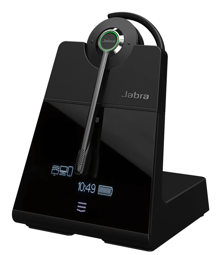 JABRA Engage 75 SE Convertible headset with earhook Base Power supply 1.5m USB-C to USB-A Cable Desk phone cable Eargels Headband