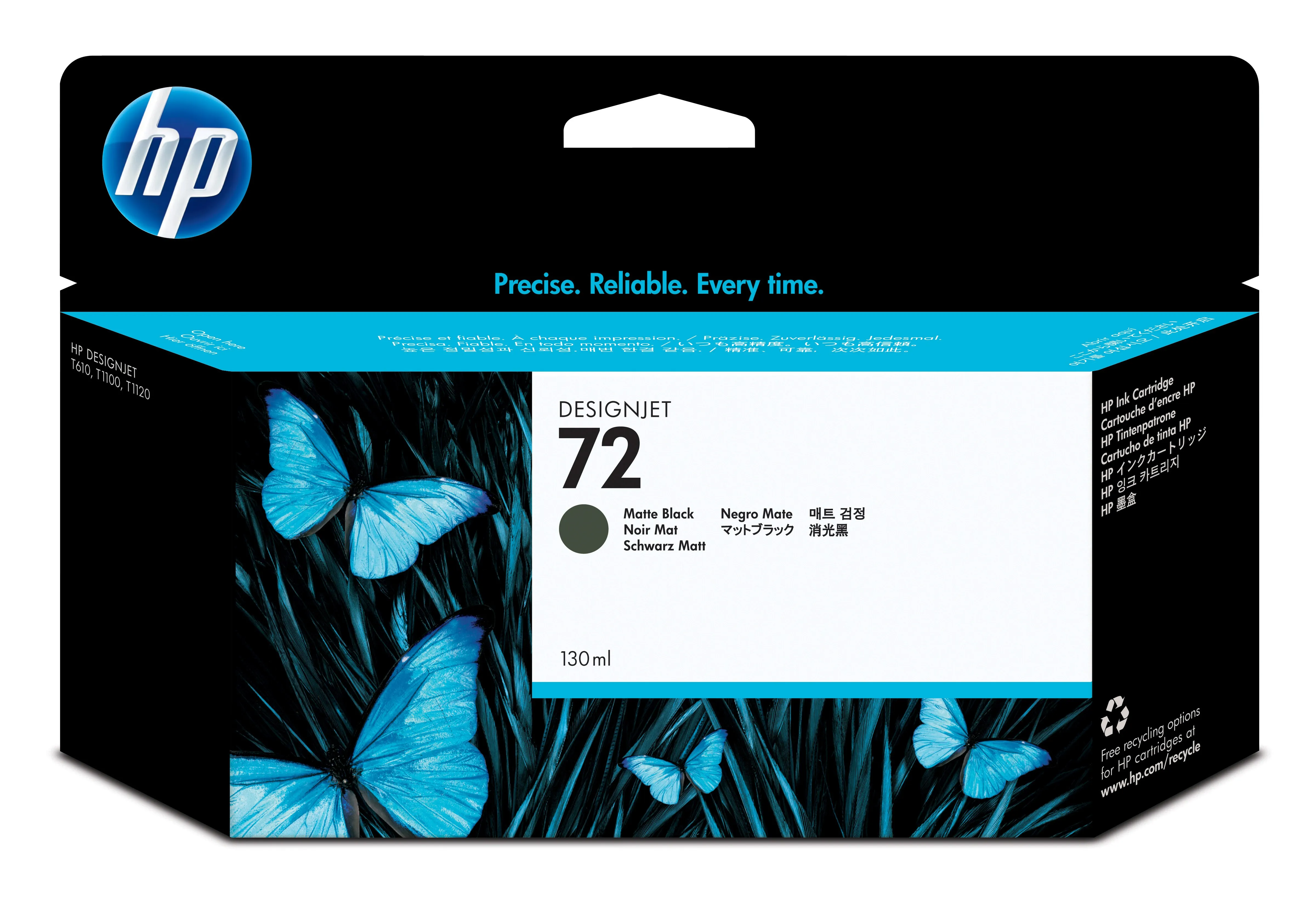 HP 72 -mustekasetti, 130 ml, mattamusta