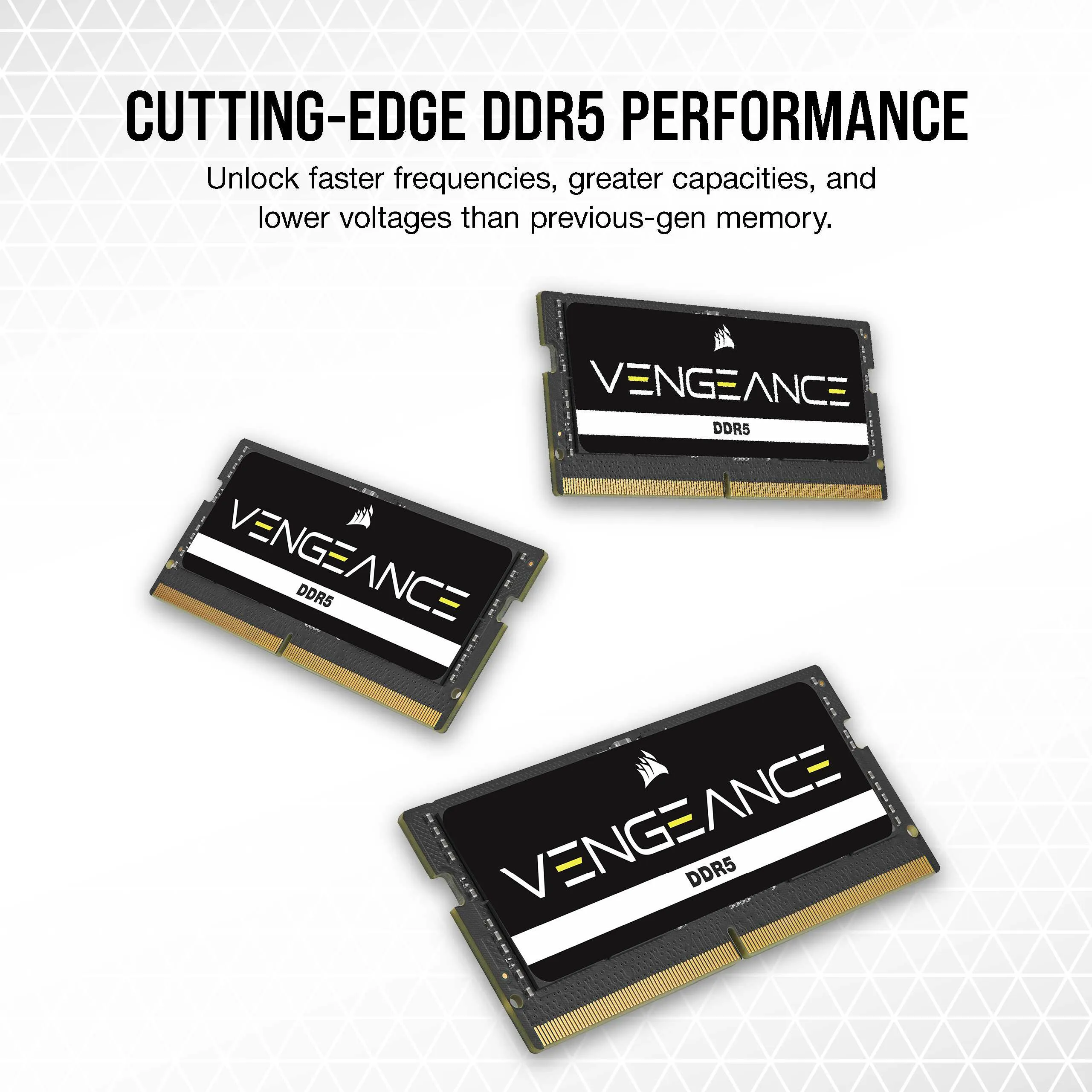 CORSAIR VENGEANCE 64GB 2x32GB DDR5 SODIMM 5600MT/s CL48-48-48-90 1.1V - minne,svart
