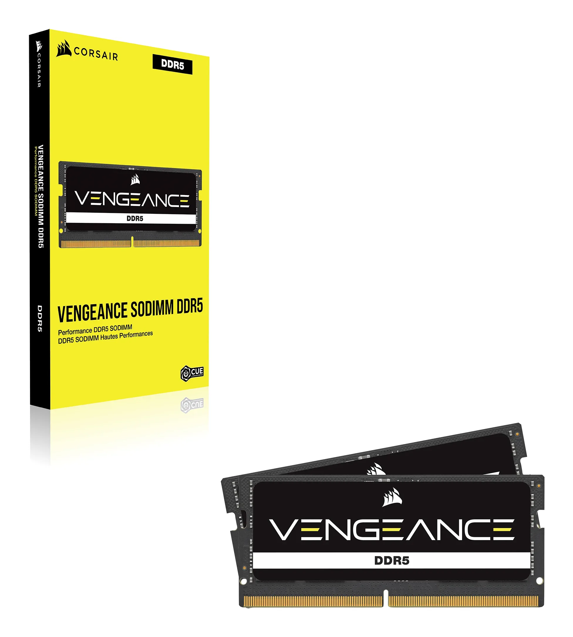 CORSAIR VENGEANCE 64GB 2x32GB DDR5 SODIMM 5600MT/s CL48-48-48-90 1.1V - minne,svart