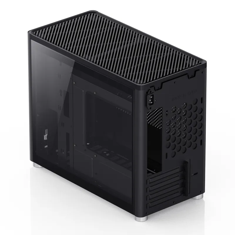 Jonsbo D30, tempered glass -Micro-ATX chassi, svart