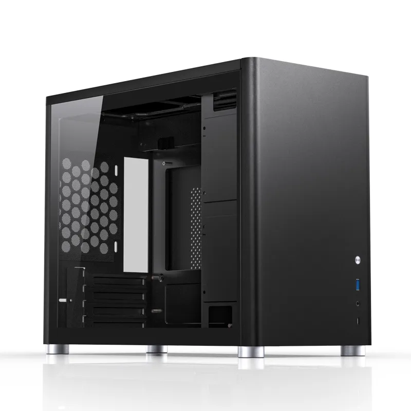 Jonsbo D30, tempered glass -Micro-ATX chassi, svart