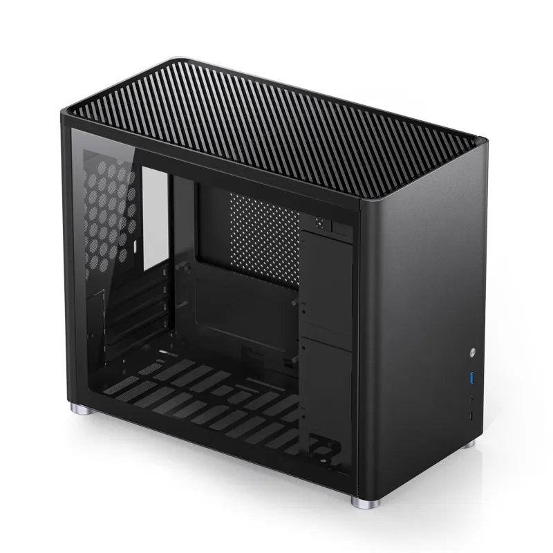 Jonsbo D30, tempered glass -Micro-ATX chassi, svart