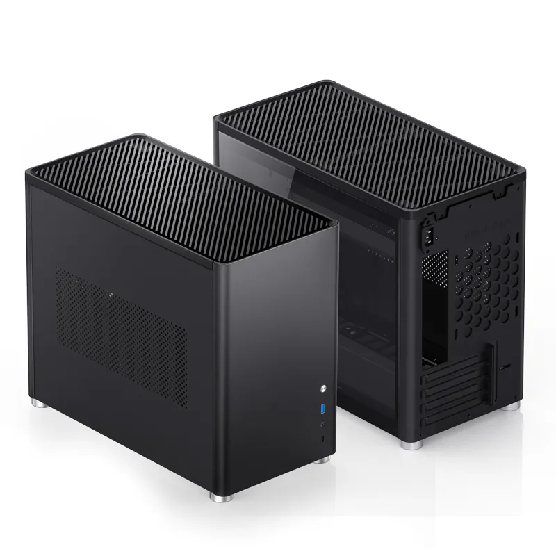 Jonsbo D30, tempered glass -Micro-ATX chassi, svart