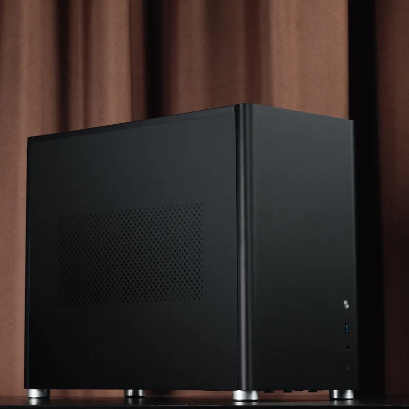 Jonsbo D30, tempered glass -Micro-ATX chassi, svart