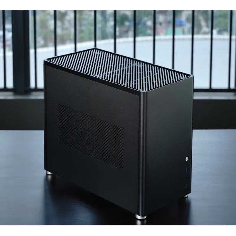 Jonsbo D30, tempered glass -Micro-ATX chassi, svart