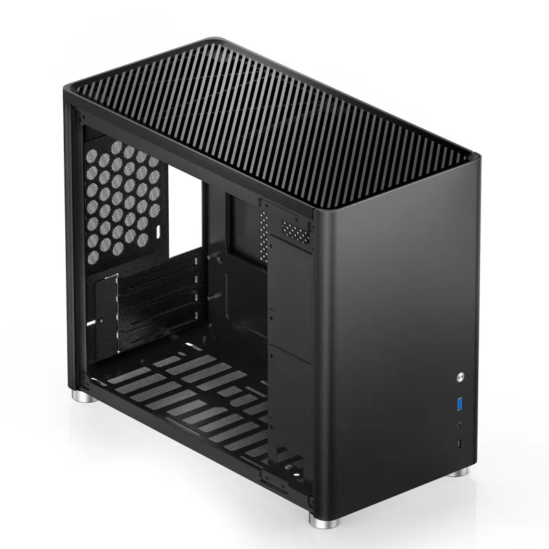 Jonsbo D30, tempered glass -Micro-ATX chassi, svart