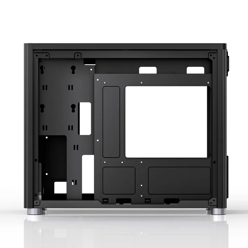 Jonsbo D30, tempered glass -Micro-ATX chassi, svart