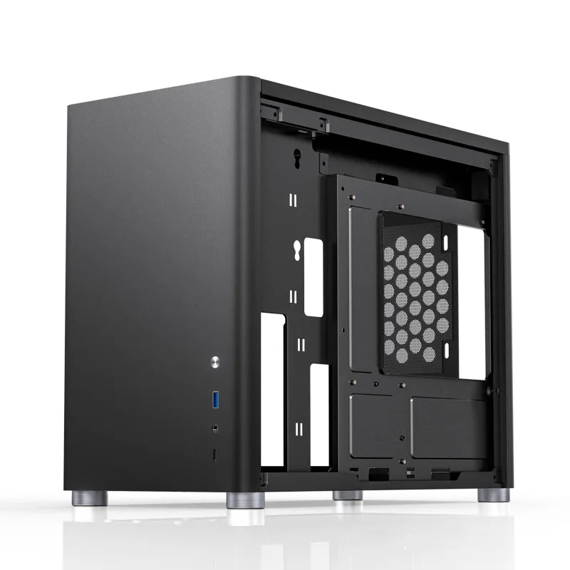 Jonsbo D30, tempered glass -Micro-ATX chassi, svart