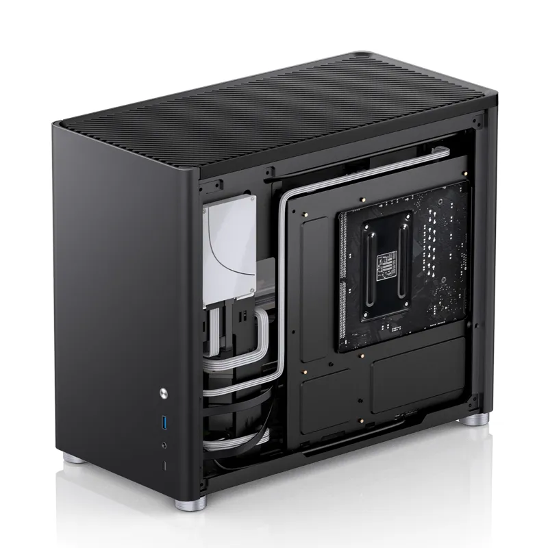 Jonsbo D30, tempered glass -Micro-ATX chassi, svart