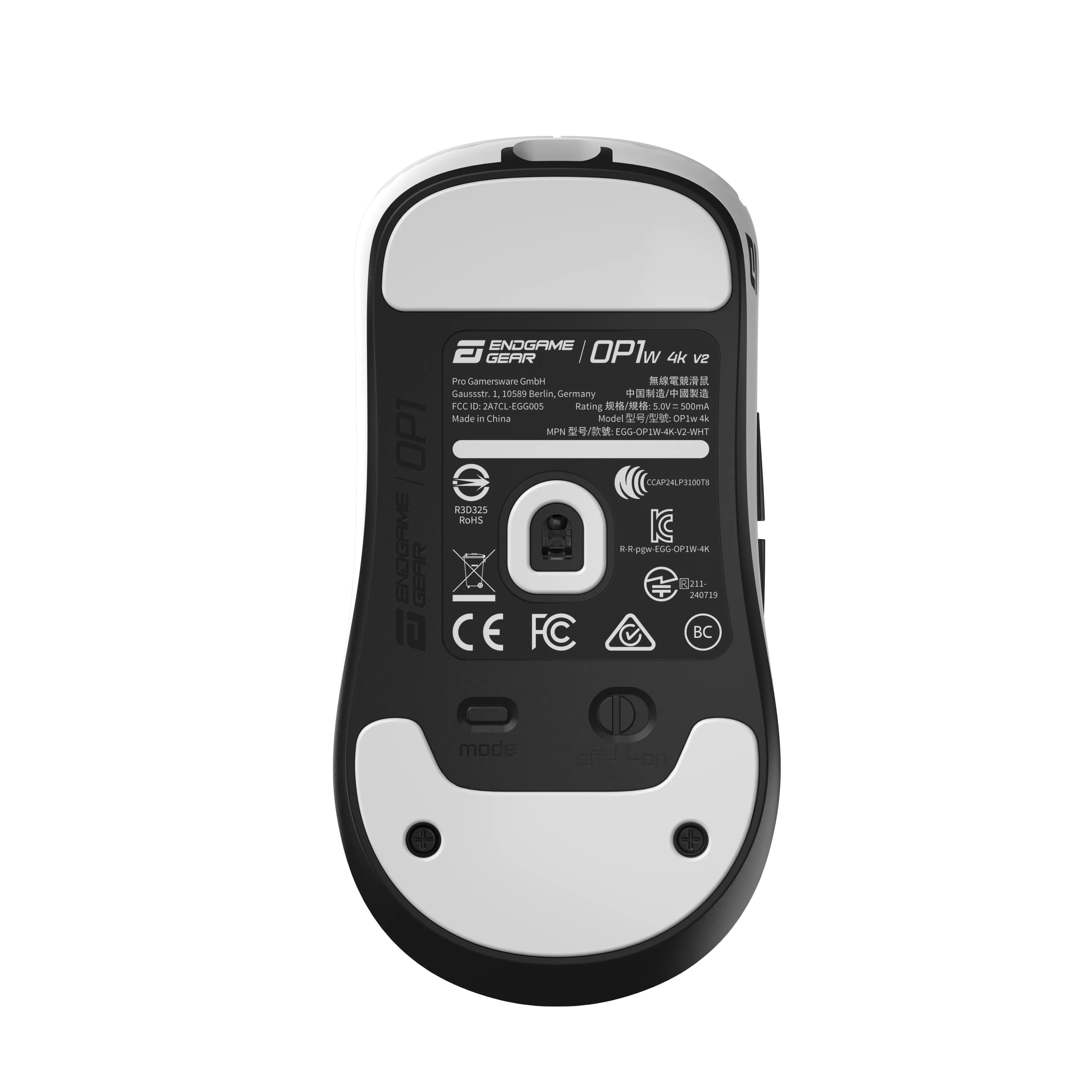 Endgame Gear OP1w 4k (v2) - wireless gaming mouse, White