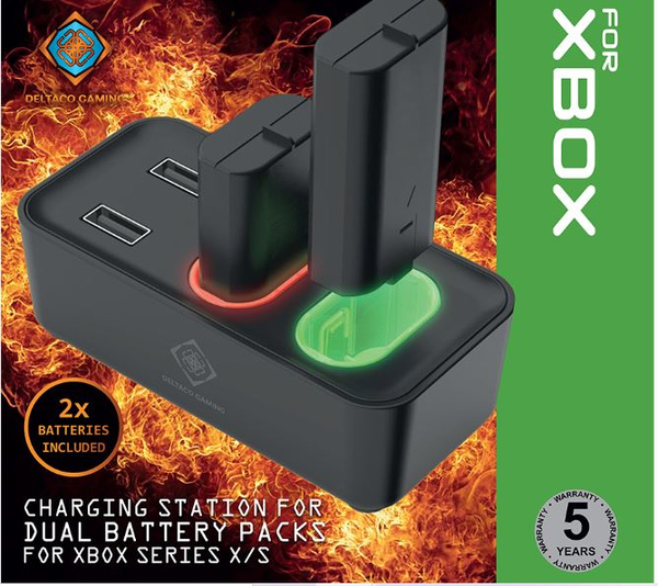 Deltaco Gaming Xbox Series S/X akkujen latausasema