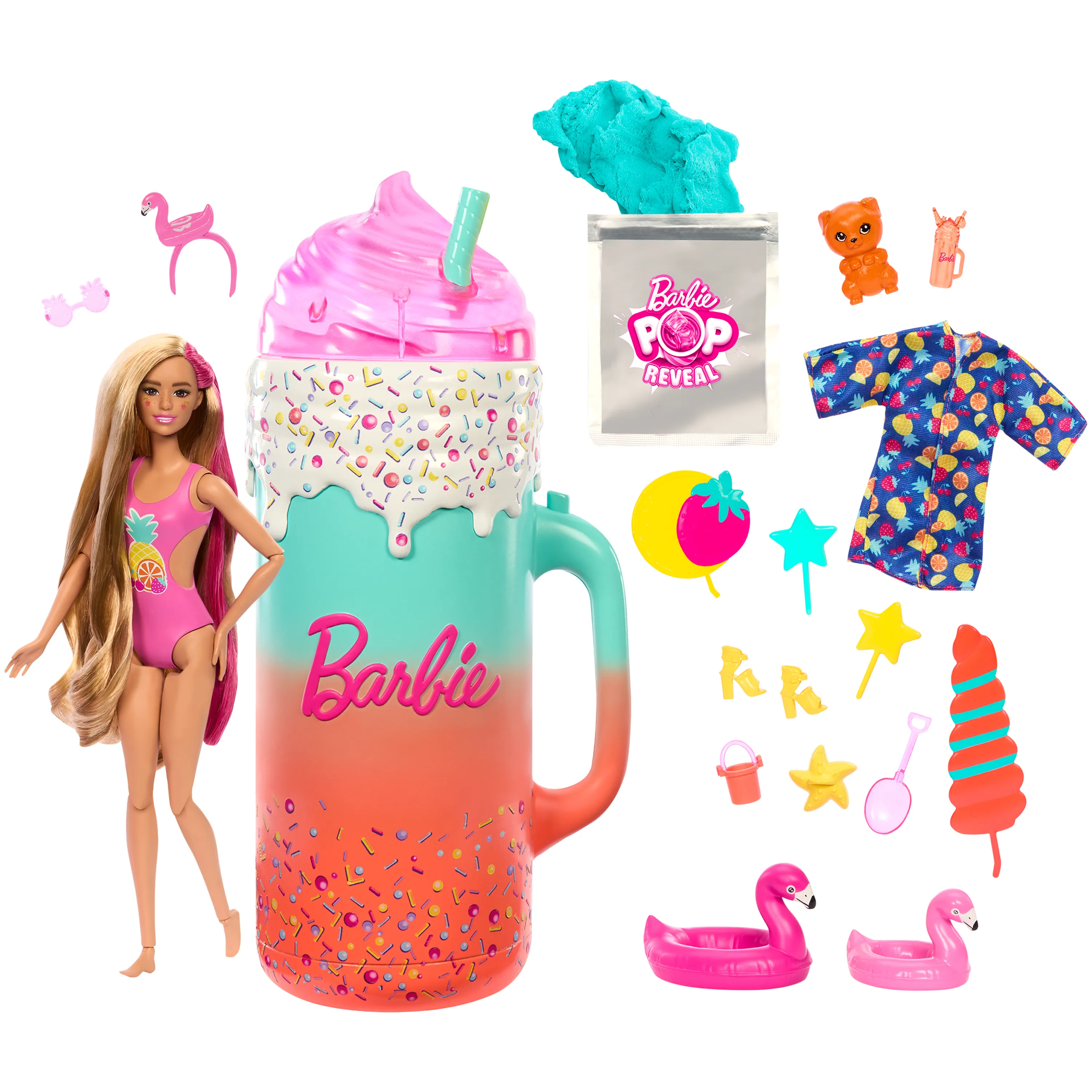 Mattel Barbie Pop! Reveal Fruit Series Gift Set - Tropical Smoothie, Doll