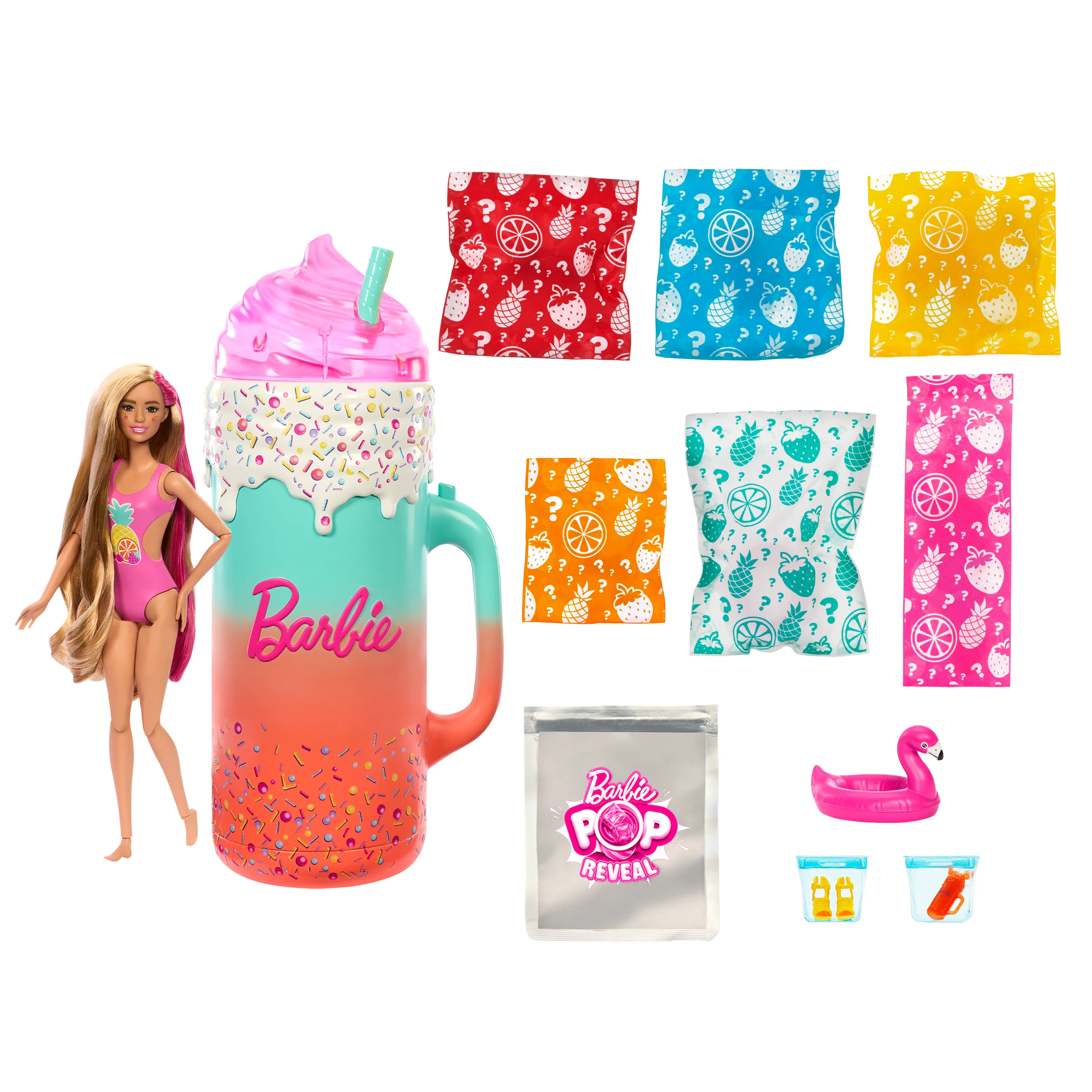Mattel Barbie Pop! Reveal Fruit Series Gift Set - Tropical Smoothie, Doll
