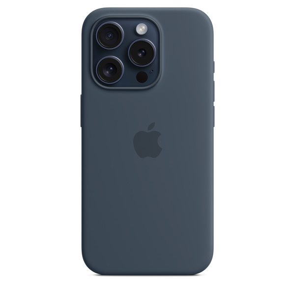 Apple iPhone 15 Pro, MagSafe - silicone case, Storm Blue
