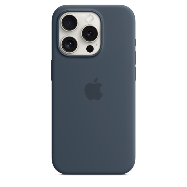 Apple iPhone 15 Pro, MagSafe - silicone case, Storm Blue