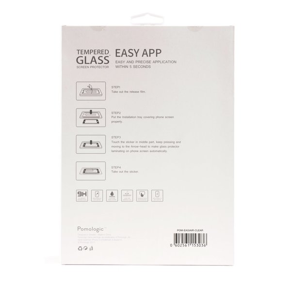Pomologic - Clear Tempered Glass Screen Protector w/easy applicator all 9.7 iPad