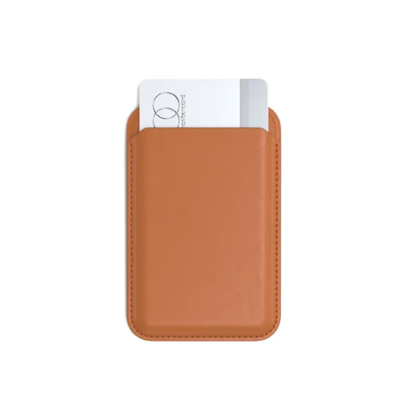Satechi Vegan-Leather Magnetic Wallet Stand, Orange
