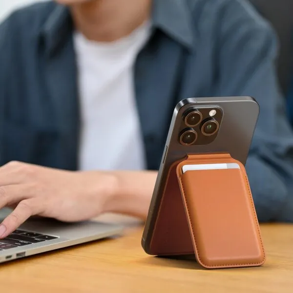 Satechi Vegan-Leather - magnetiskt pl&aring;nboksstativ, Orange