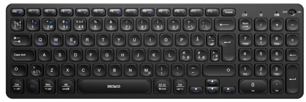 DELTACO TB-902 Wireless Keyboard, Black