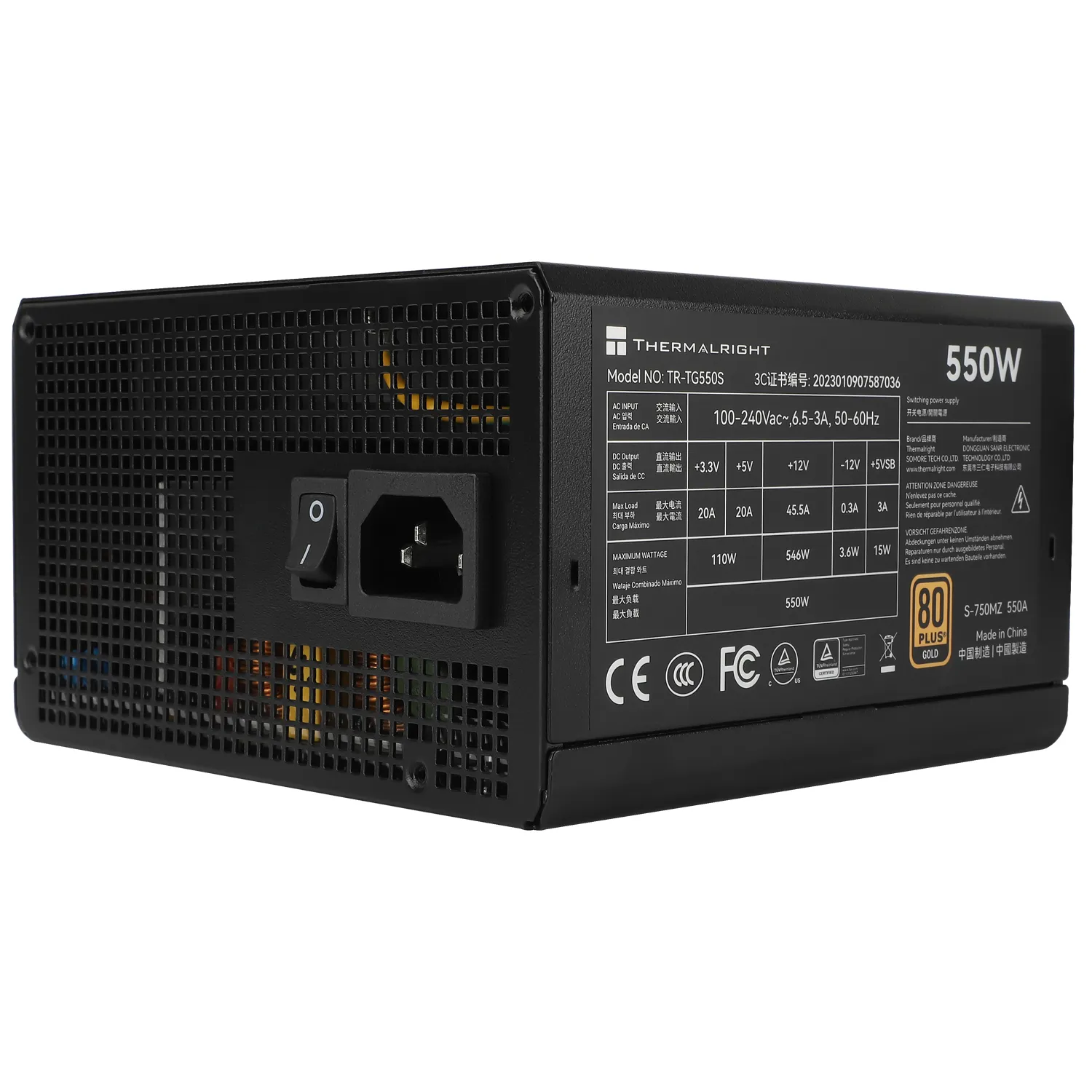 Thermalright TR-TG 550S 550W - PSU, 80 Plus Gold