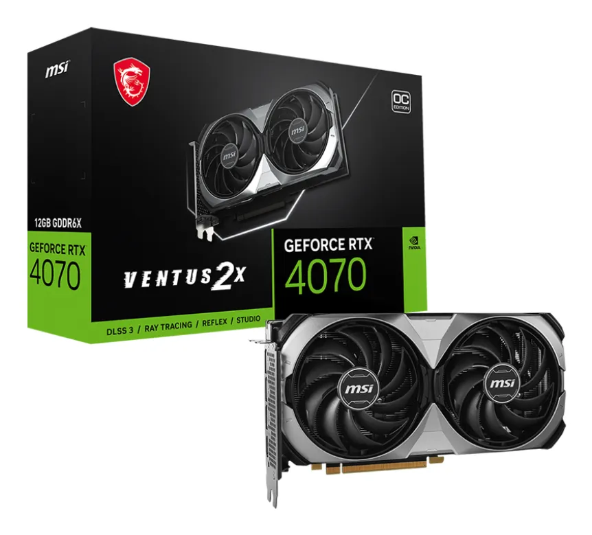 MSI GeForce RTX 4070 Ventus 2X E OC 12GB - Graphics card