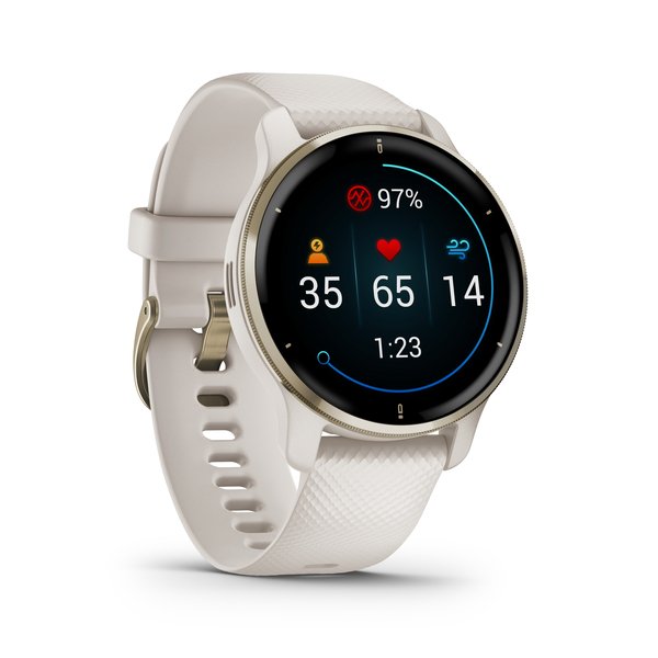 Garmin Venu 2 Plus GPS - smartwatch, Cream Gold/White