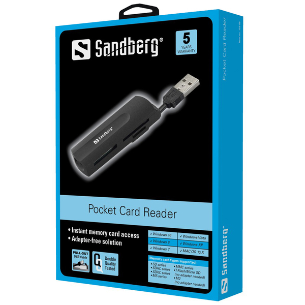 Sandberg Pocket Card Reader USB 2.0