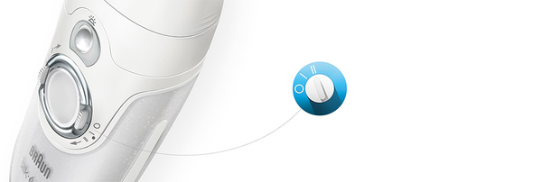 BRAUN EPILAATTORI SE7561W&amp;D + FG1100 bikinitrimmeri,  Wet &amp; Dry ladattava epilaattori. K&auml;&auml;ntyv&auml; ajop&auml;&auml; hierontarullilla. Kuiva ja m&auml;rk&auml;ajoon. Smartlight sek&auml; 8