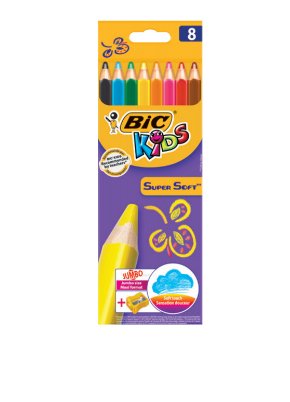 BIC Kids colour pencils supersoft 8 pcs