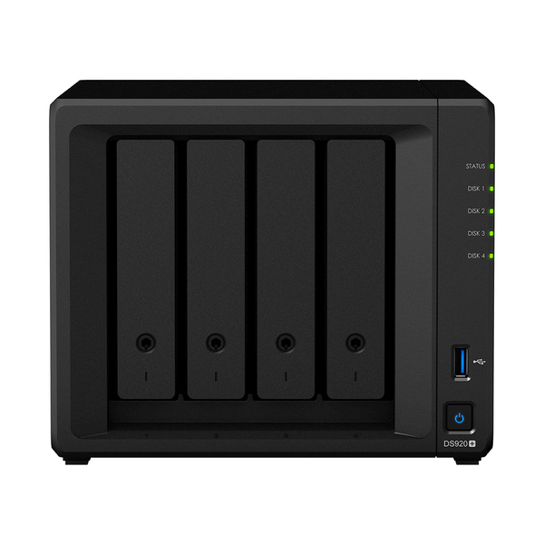 Synology Diskstation DS920+, 4x h&aring;rdiskplatser - NAS-server