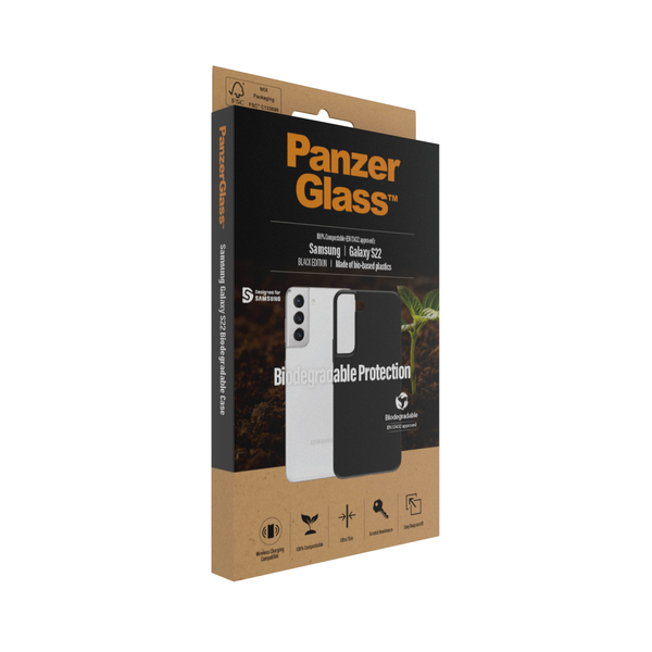 PanzerGlass Biodegradable, Galaxy S22 -suojakuori, Musta
