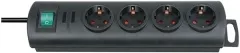 Brennenstuhl Primera-Line power strip, 4xCEE 7/4, 1xCEE 7/7, power switch, 1.5m, black