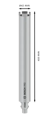 Bosch diamond wet drilling head.42x400mm, G 1/2 " - 2608601735