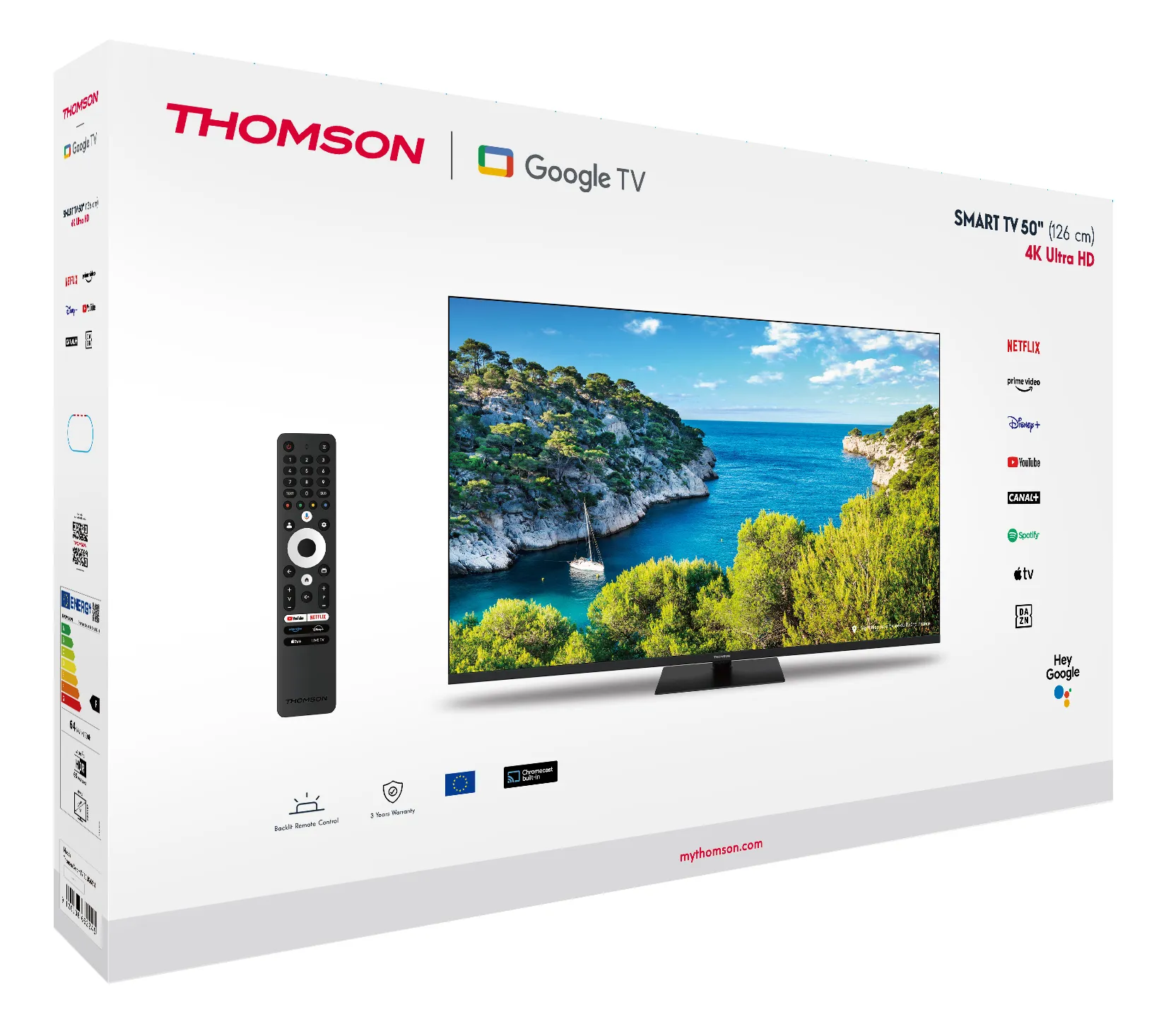 Thomson 50" UHD 60Hz Google Smart -televisio
