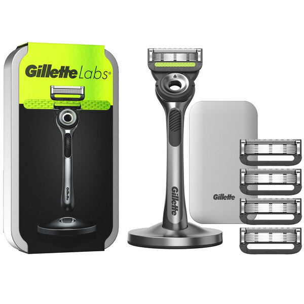 Gillette Labs - razor blade, magnetic rack + travel case, 5 blades