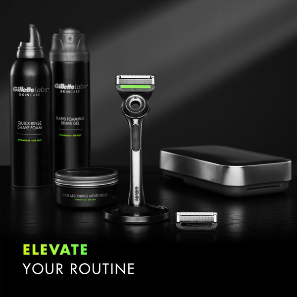 Gillette Labs - razor blade, magnetic rack + travel case, 5 blades