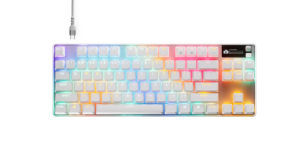 SteelSeries Apex Pro TKL Gen 3 Mechanical Gaming Keyboard, OmniPoint 3.0, White