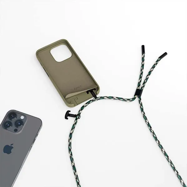 Epico Silicone Necklace, iPhone 14 Plus -suojakuori, Vihreä