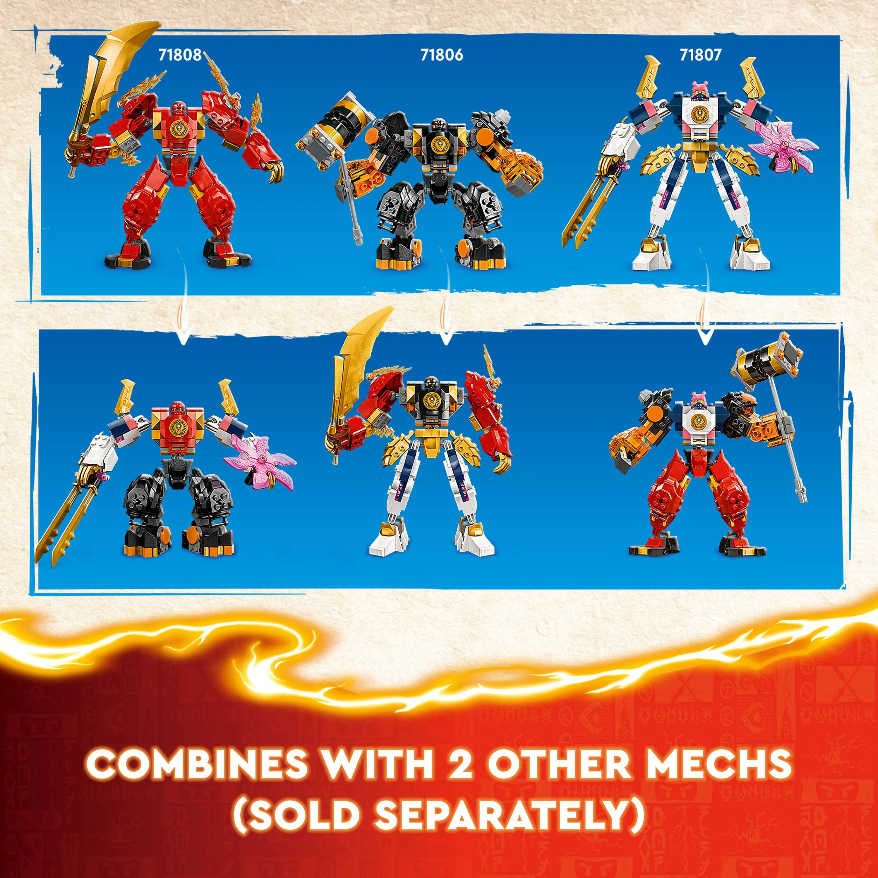 LEGO NINJAGO Kai&rsquo;s Fire Elemental Robot 71808