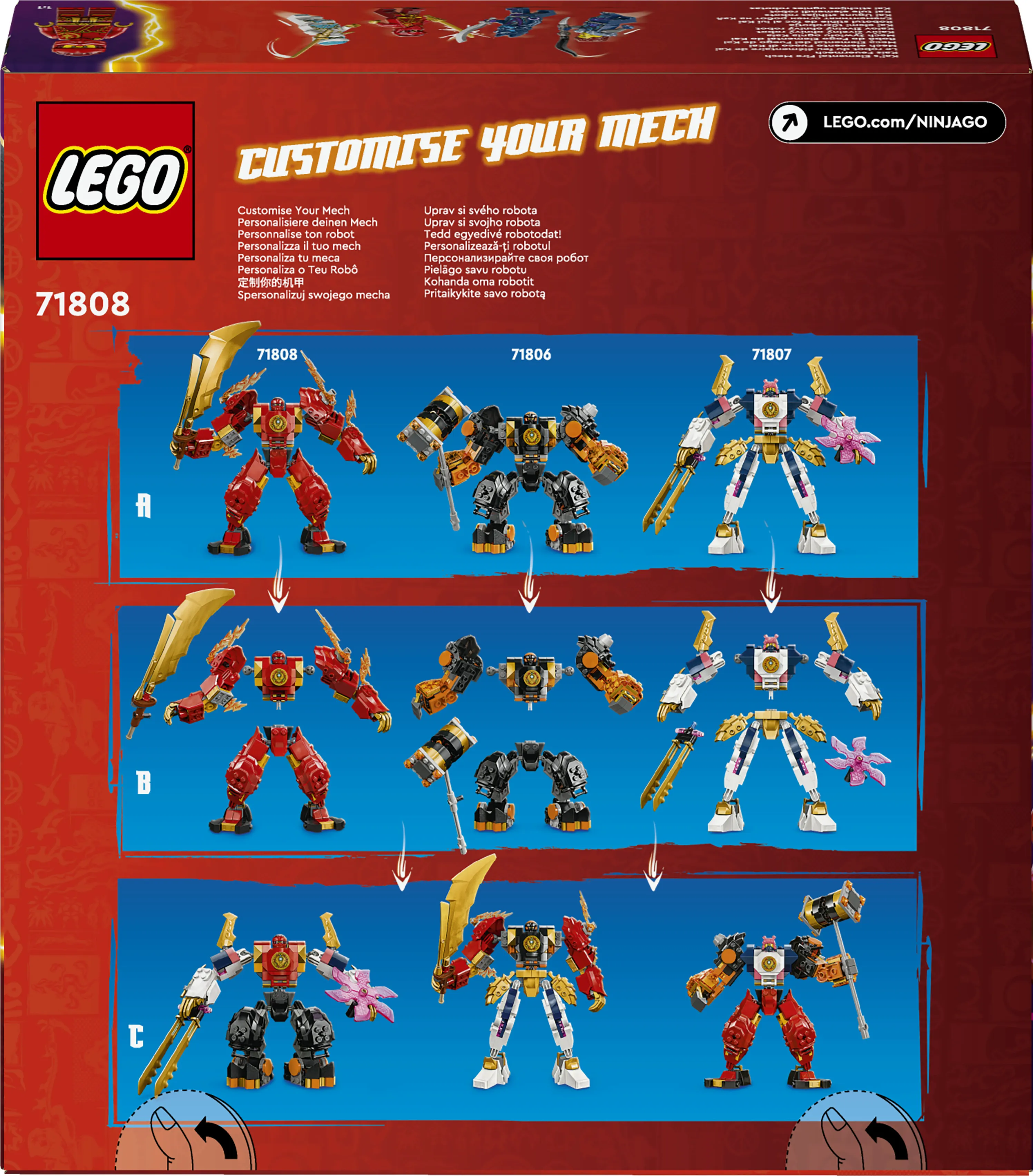 LEGO NINJAGO Kai&rsquo;s Fire Element Robot 71808