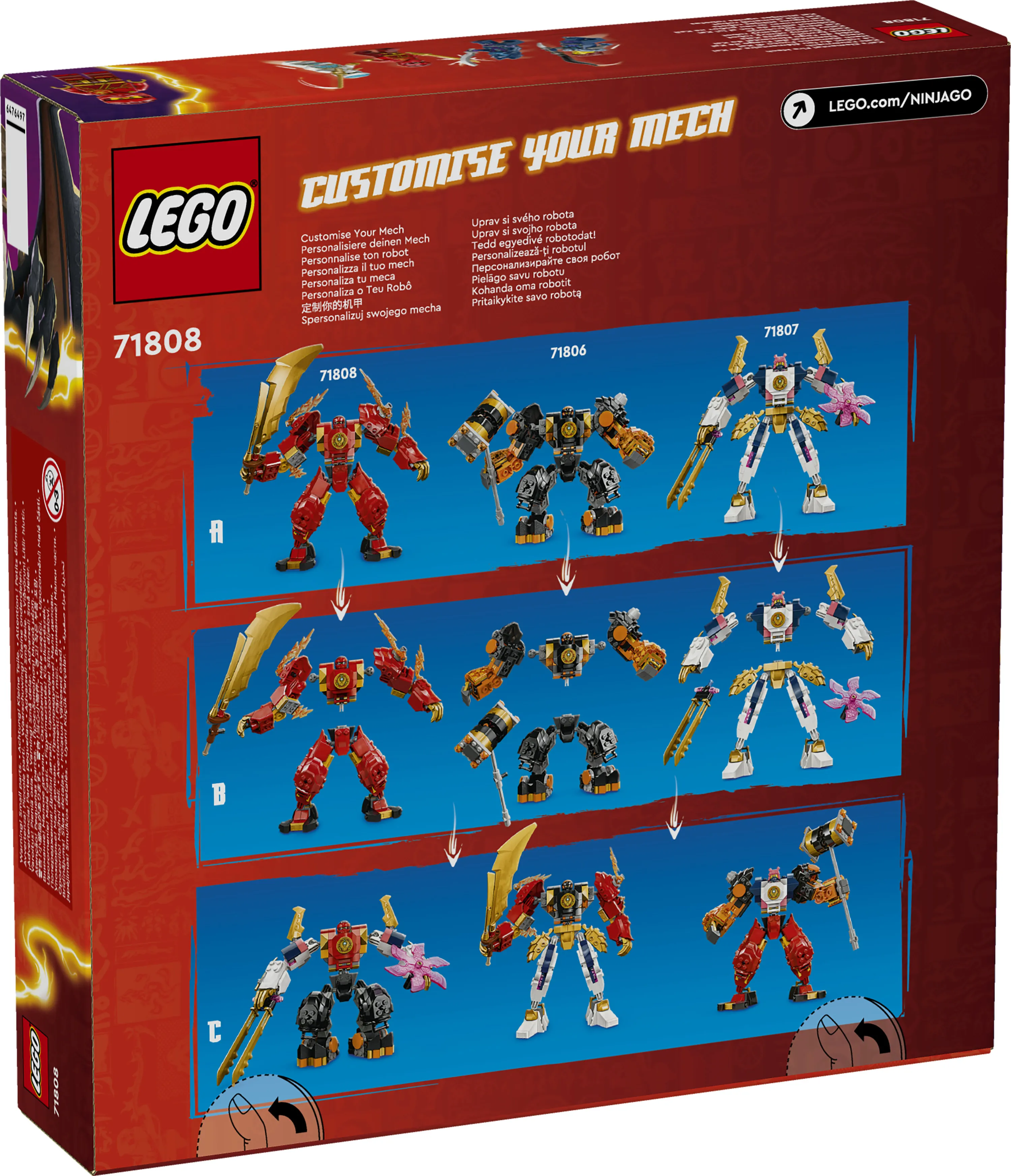 LEGO NINJAGO Kai&rsquo;s Fire Element Robot 71808