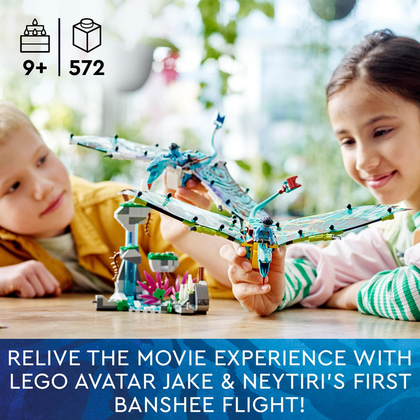 Lego Avatar Jake and Neytiris First Flight on a Banshee 75572