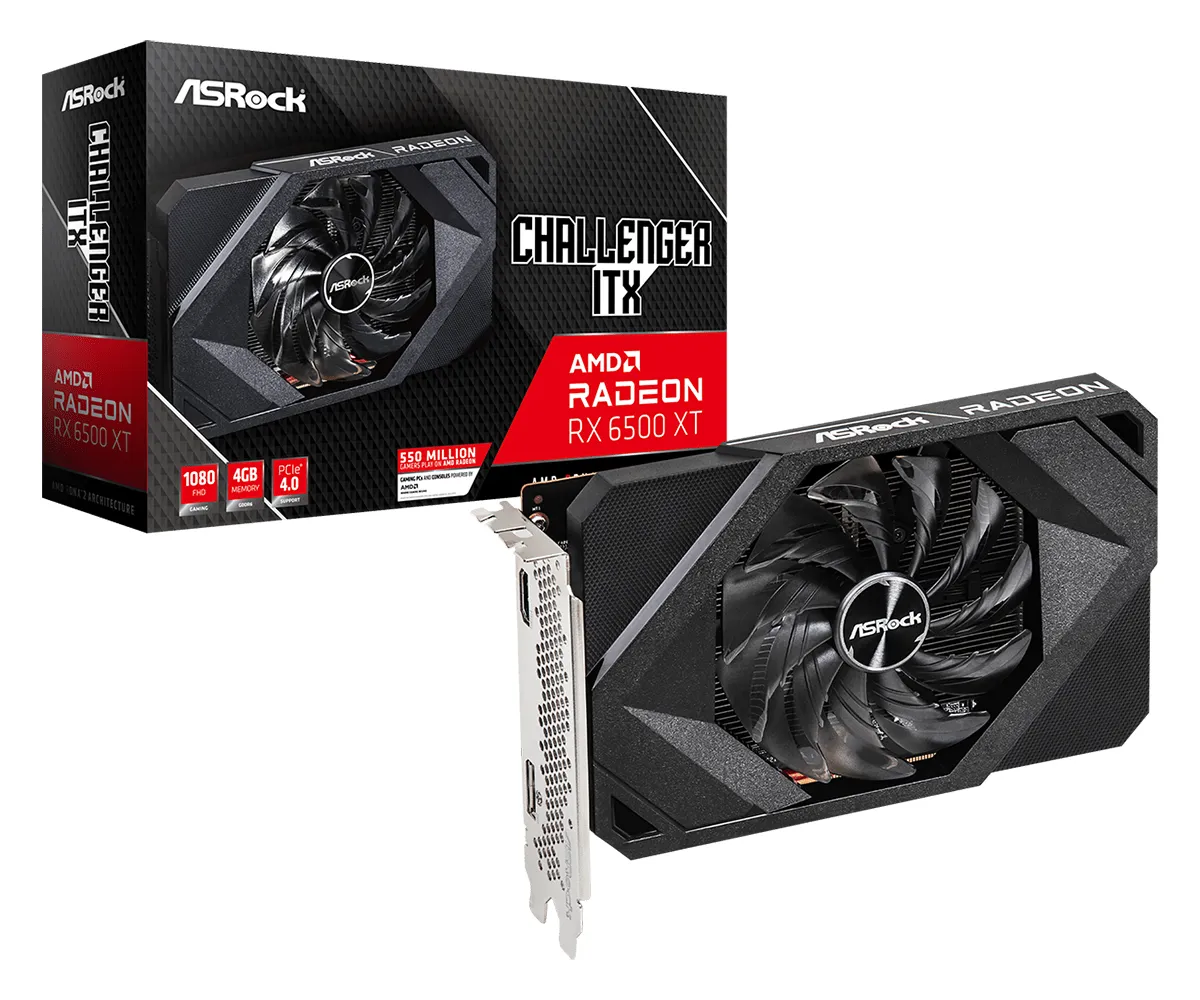ASRock Radeon RX 6500 XT Challenger ITX 4GB - Graphics card