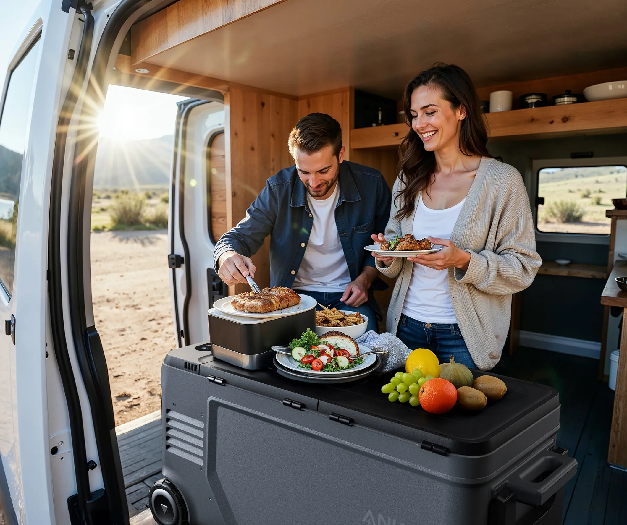 ANKER SOLIX EverFrost 2 58 Liter Electric Cooler Black