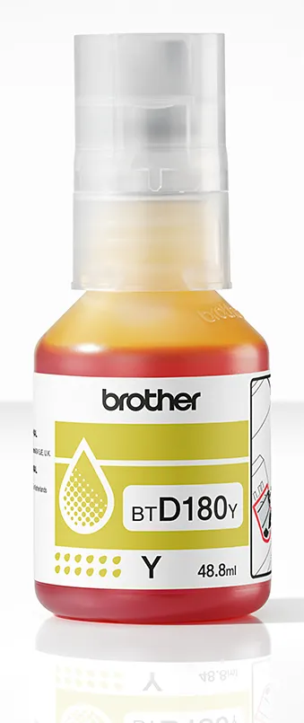 Brother BTD180Y ink bottle, Yellow