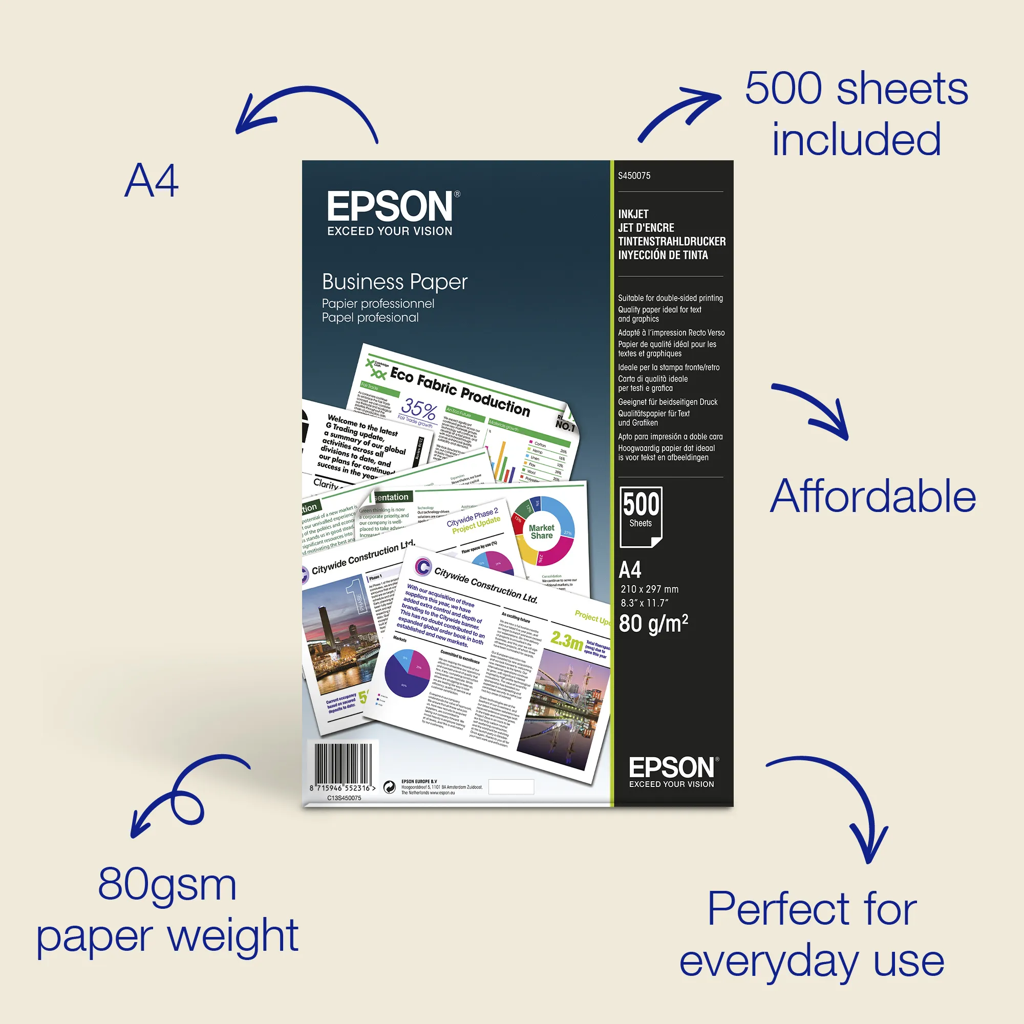 EPSON Business Paper 80gsm 500 sheets