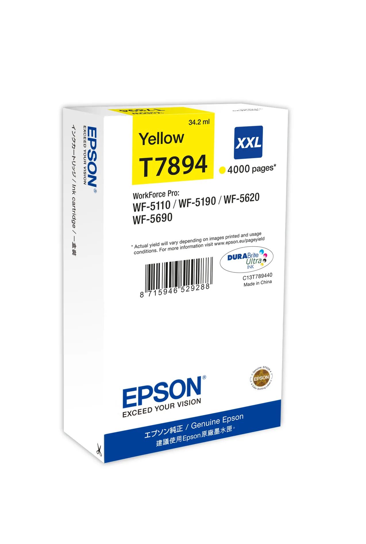 Epson C13T789440 XXL ink cartridge, 34.2 ml, Yellow